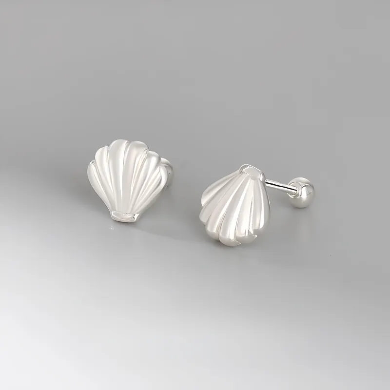 BKBU 999 Fine Silver Stud Earrings Unisex-2