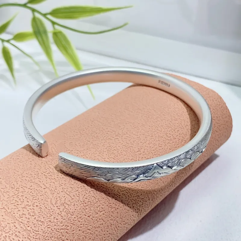 BKBU 999 Fine Silver Bangles Unisex-3