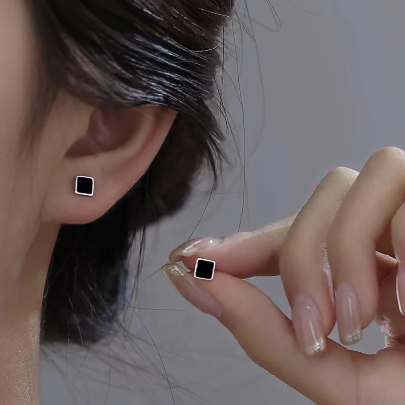BKBU 999 Fine Silver Stud Earrings Unisex-5