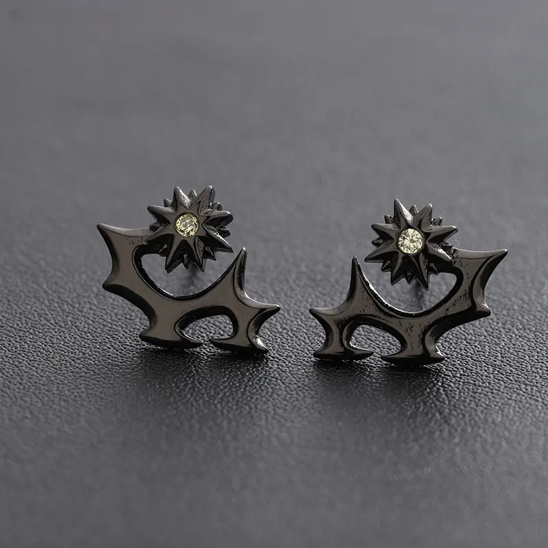 BKBU 925 Sterling Silver Needle Titanium Steel Stud Earrings Unisex-4