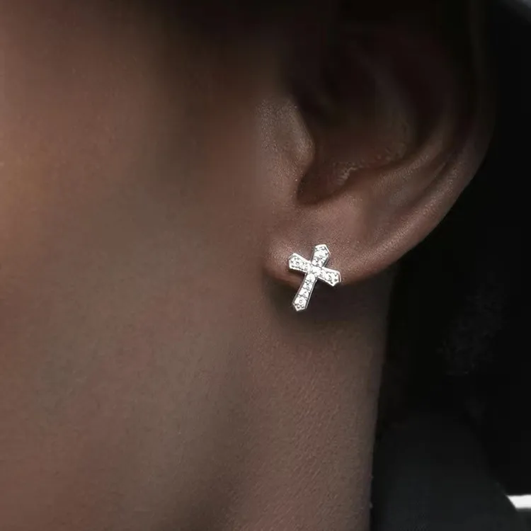 BKBU 925 Silver Needles Stud Earrings Unisex-4