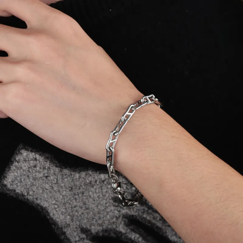 BKBU Stainless Steel Bracelets Unisex White-1