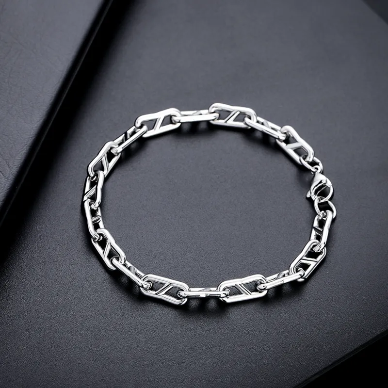 BKBU Stainless Steel Bracelets Unisex White-5