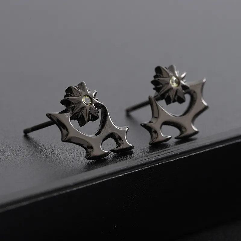 BKBU 925 Sterling Silver Needle Titanium Steel Stud Earrings Unisex-2