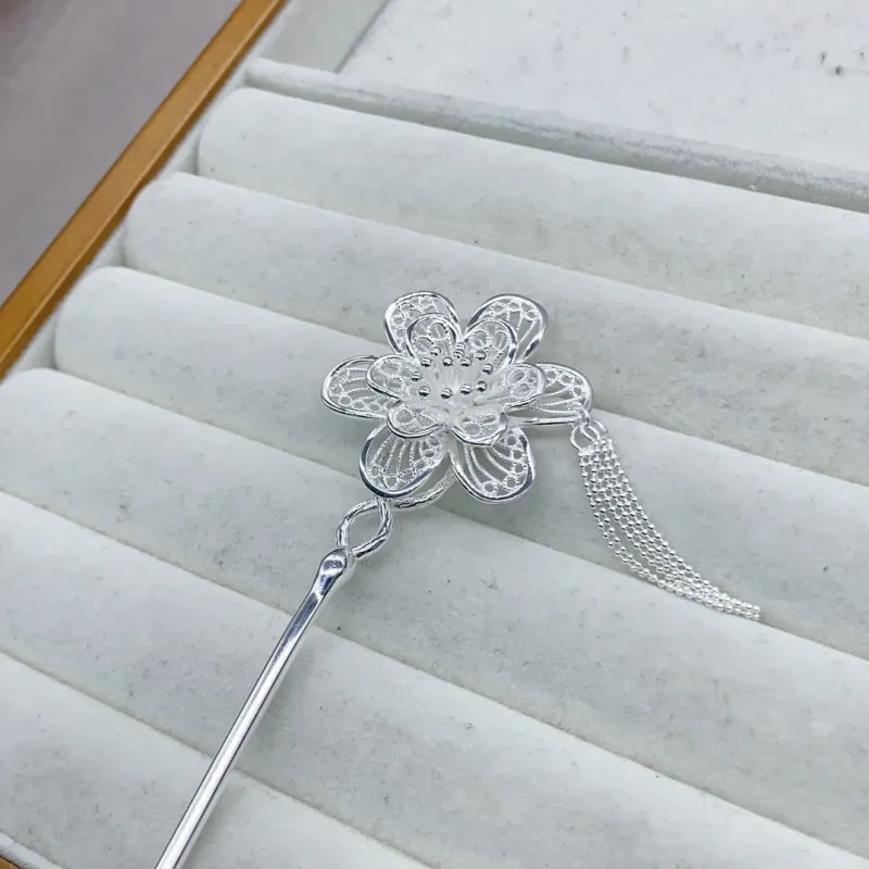 BKBU 990 Fine Silver Hairpins Women's-5