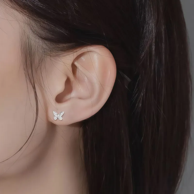 BKBU 999 Fine Silver Stud Earrings Unisex-6