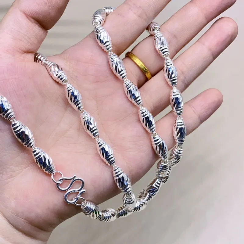 BKBU 990 Foot Silver Necklaces Unisex-5