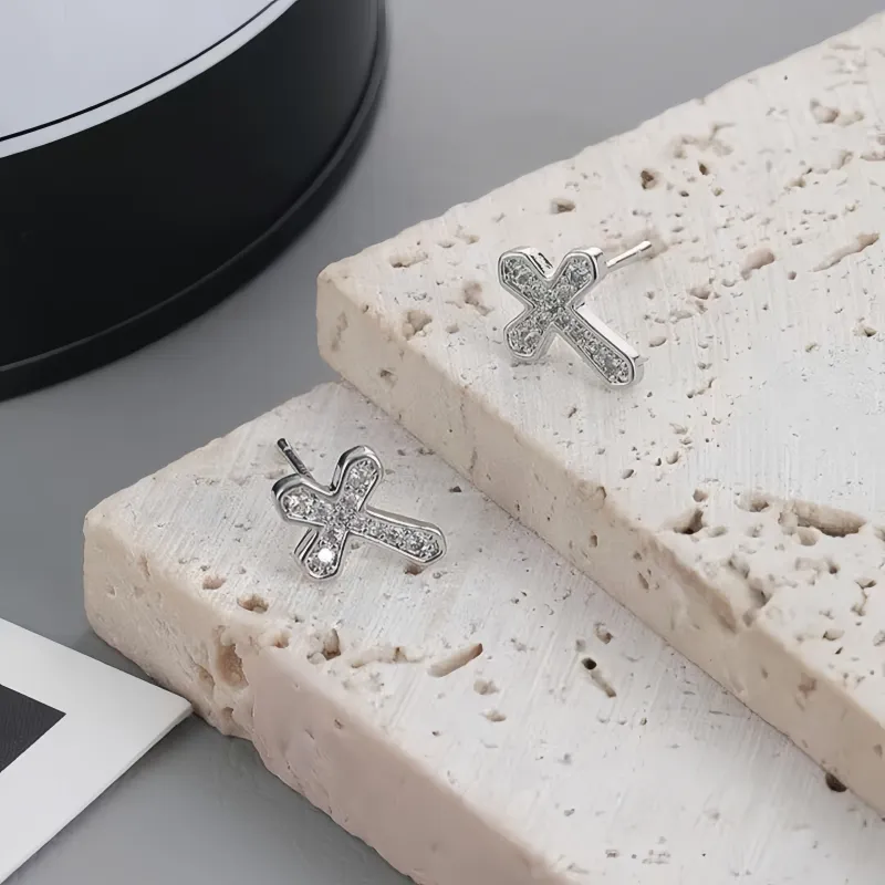 BKBU 925 Silver Needles Stud Earrings Unisex-7