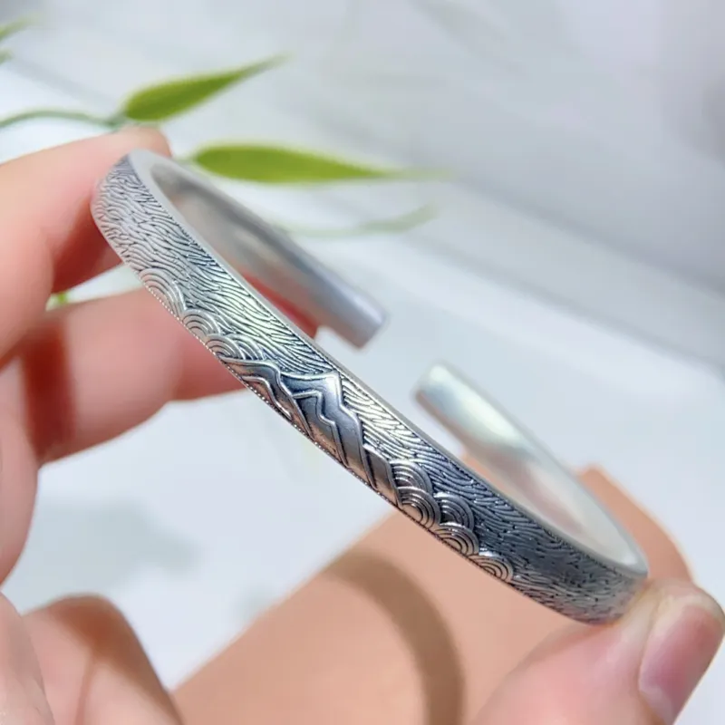 BKBU 999 Fine Silver Bangles Unisex-4