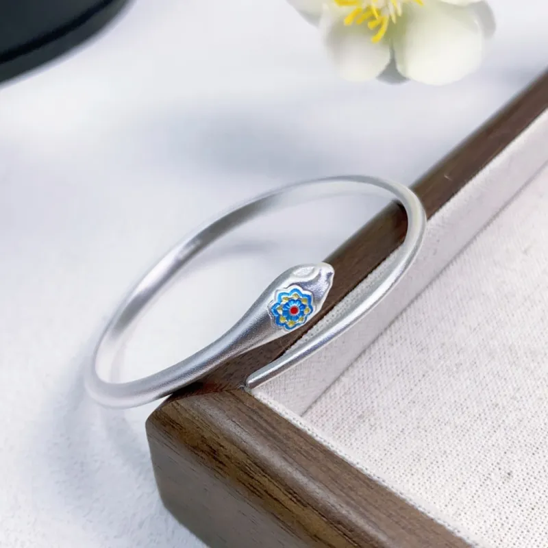 BKBU 999 Fine Silver Bangles Women's-3