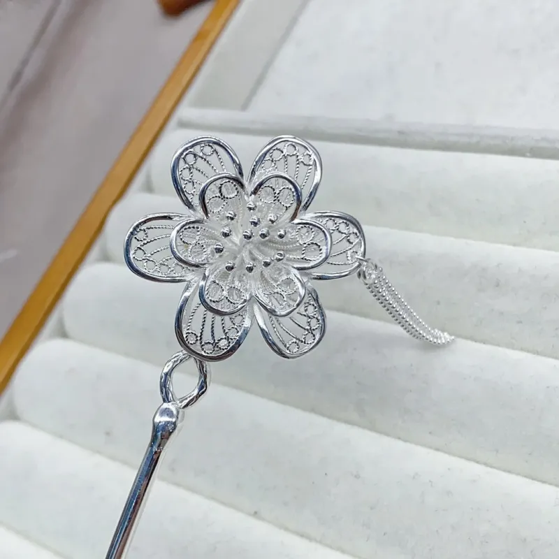 BKBU 990 Fine Silver Hairpins Women's-4