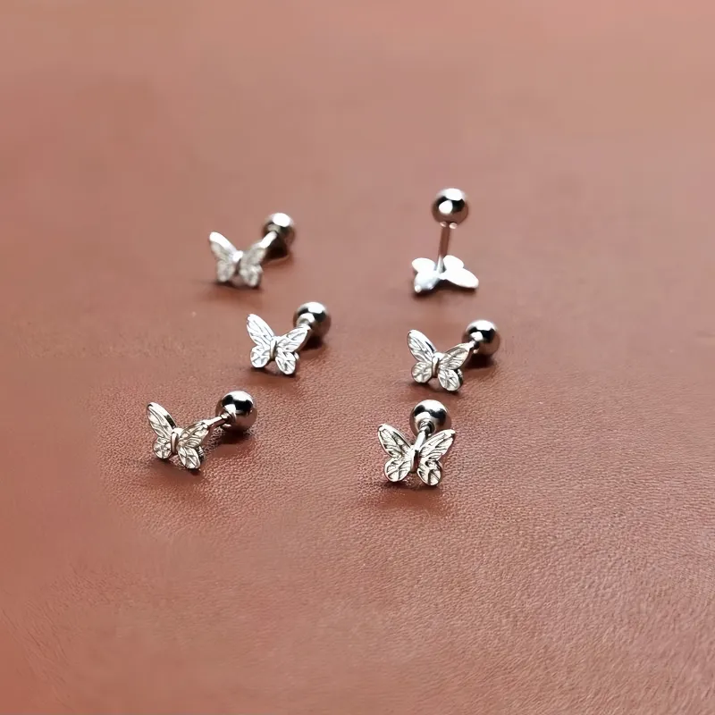 BKBU 999 Fine Silver Stud Earrings Unisex-7