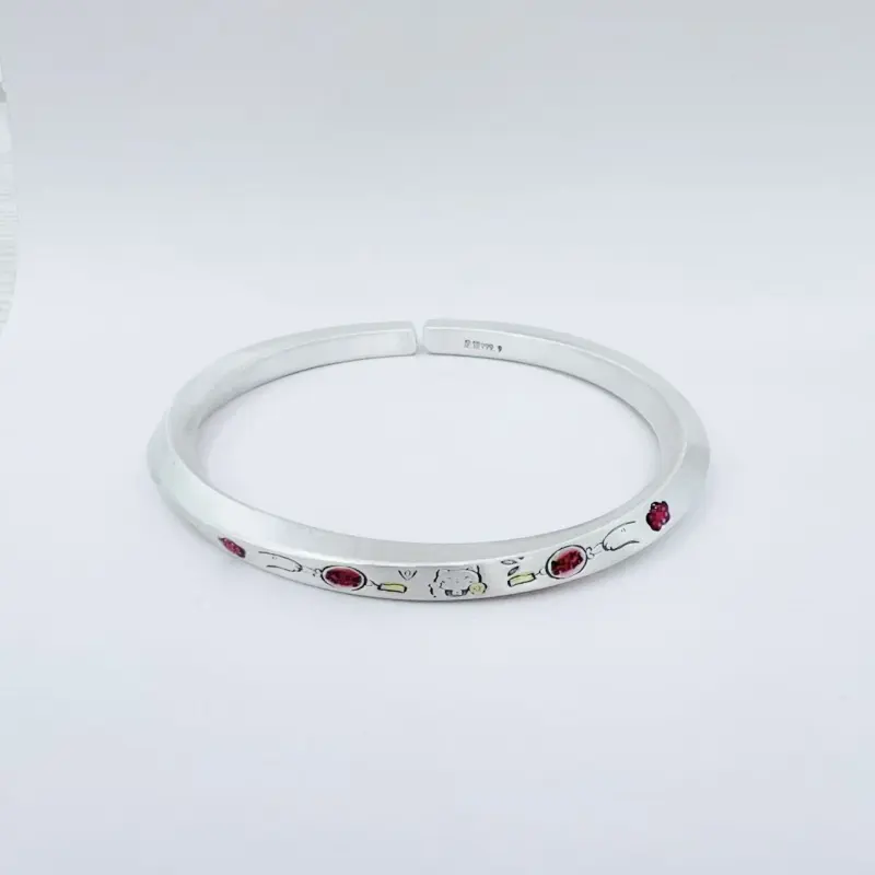 BKBU 999 Fine Silver Bangles Women's-4