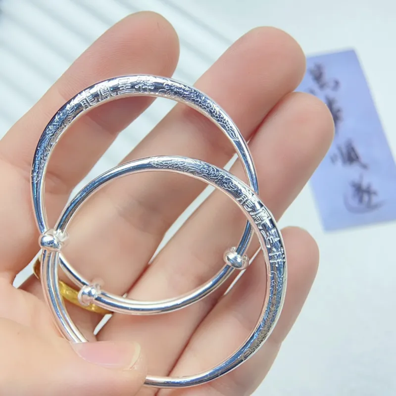 BKBU 999 Fine Silver Bangles Kids'-2