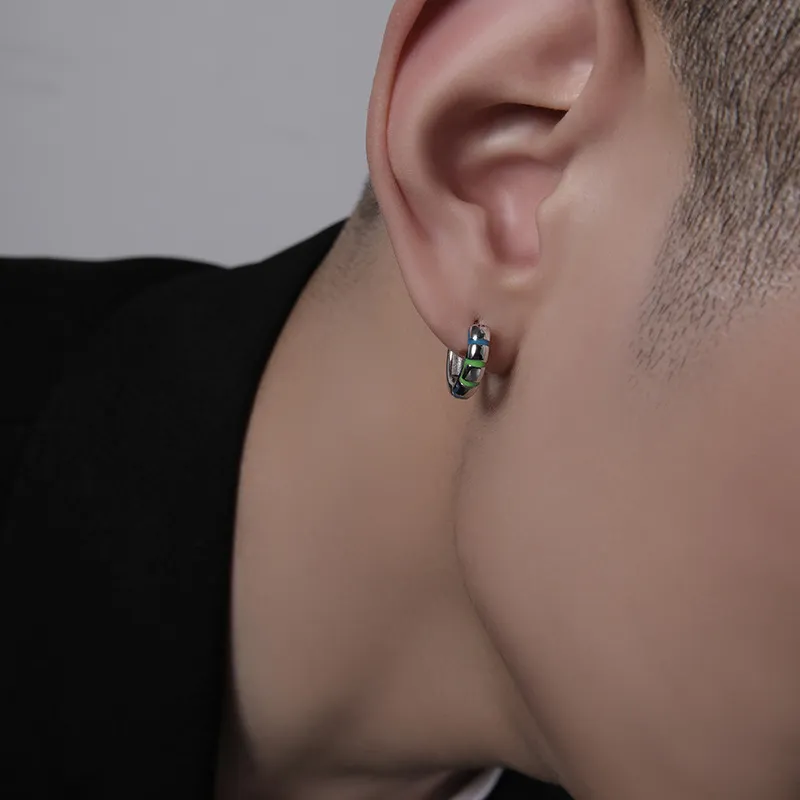 BKBU 925 Silver Needles Hoop Earrings Unisex-4