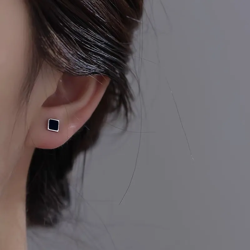 BKBU 999 Fine Silver Stud Earrings Unisex-3
