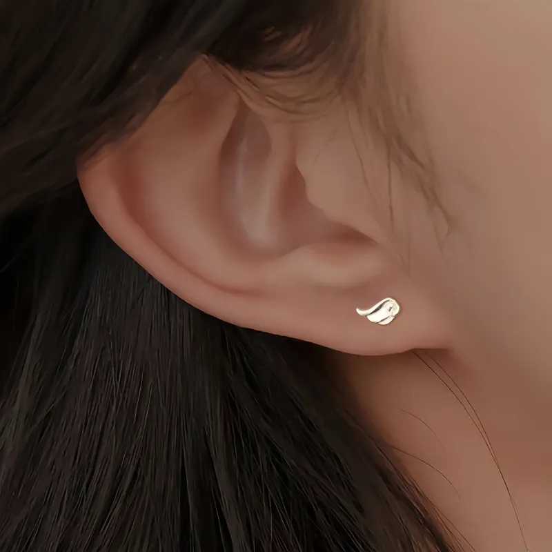 BKBU 999 Fine Silver Stud Earrings Unisex-3