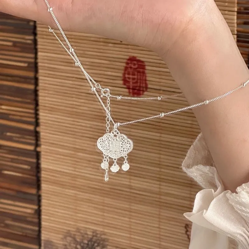 BKBU 990 Foot Silver Necklaces Women's White-5