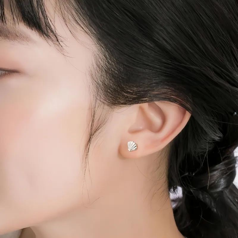 BKBU 999 Fine Silver Stud Earrings Unisex-3