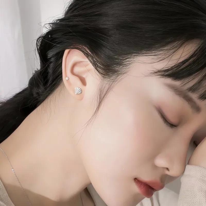 BKBU 999 Fine Silver Stud Earrings Unisex-4