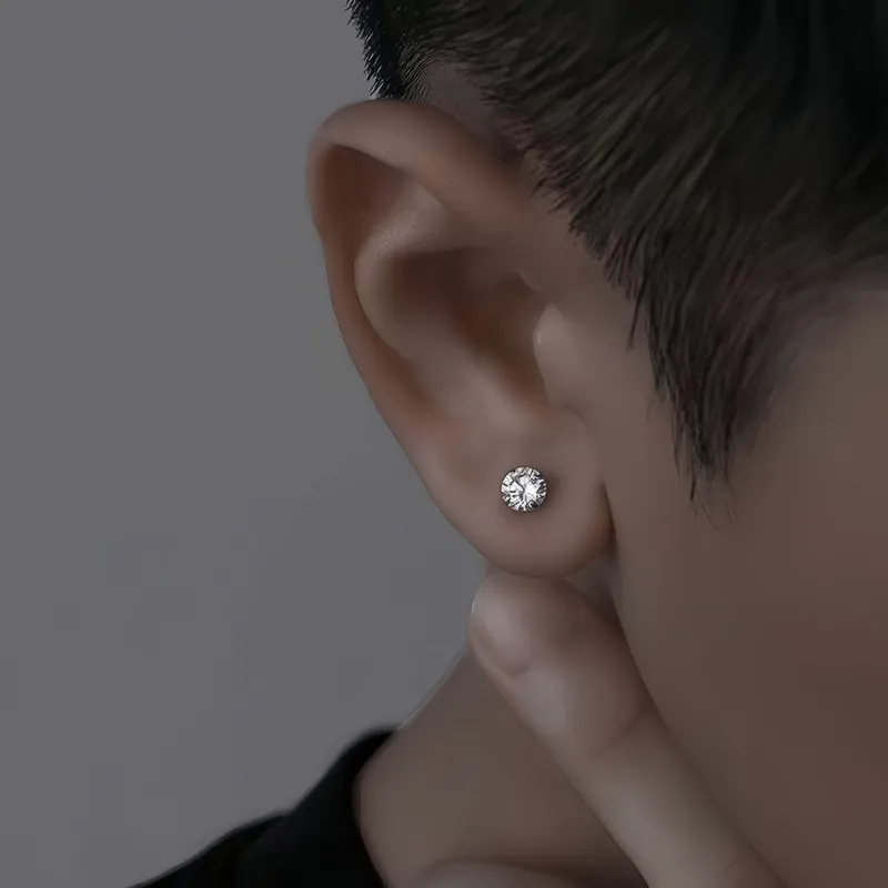BKBU 925 Silver Needles Stud Earrings Unisex-6