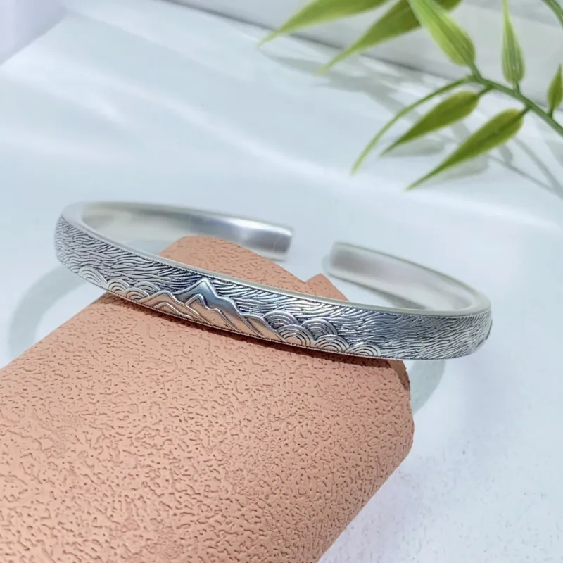 BKBU 999 Fine Silver Bangles Unisex-2