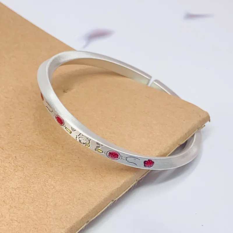 BKBU 999 Fine Silver Bangles Women's-2
