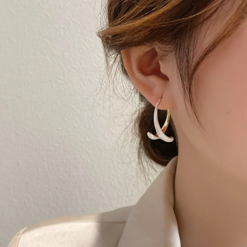 BKBU 925 Sterling Silver Titanium Steel Stud Earrings Women's-1