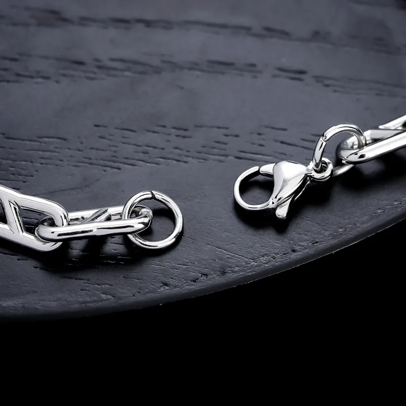 BKBU Stainless Steel Bracelets Unisex White-3