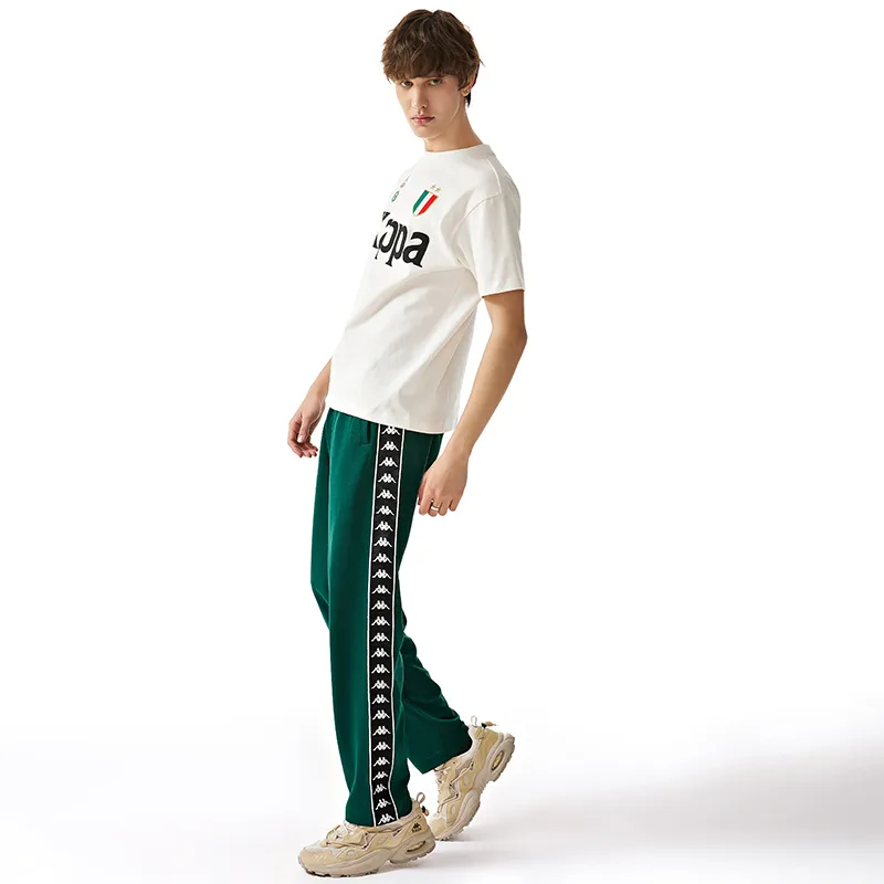 Kappa 1916 Set in Sleeve T Shirt Men's Korean White-4