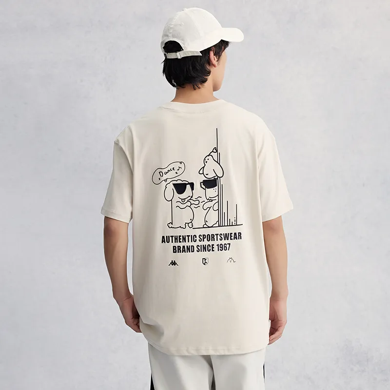 Kappa T-Shirt Unisex Malt Beige Brown-2