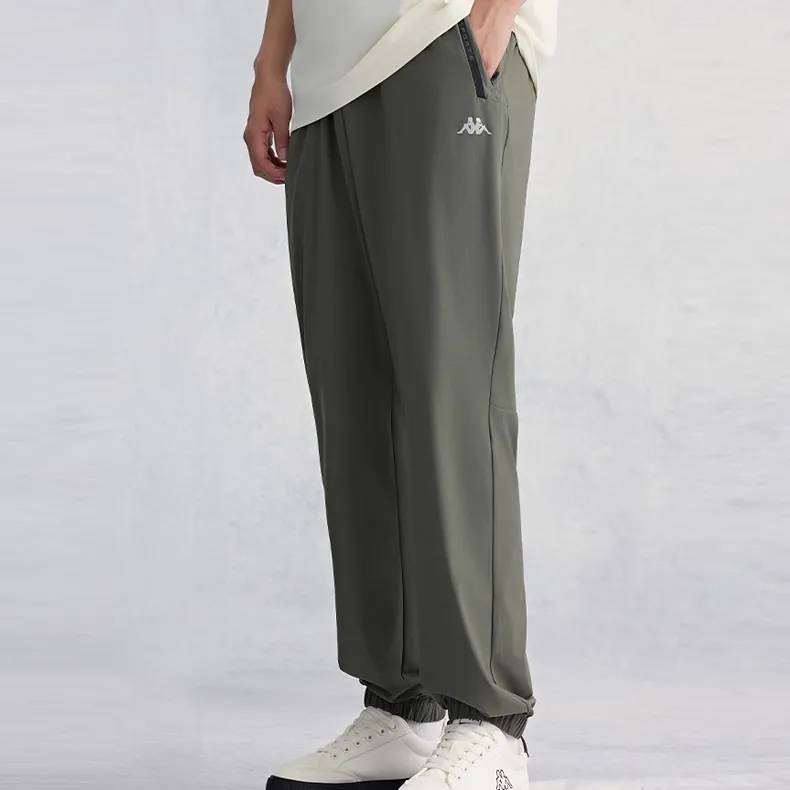 Kappa Knitted Sweatpants Men's Gray Green-6