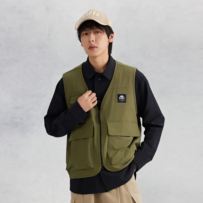 Kappa PLAYER Vests Men Winter Moss Green-2