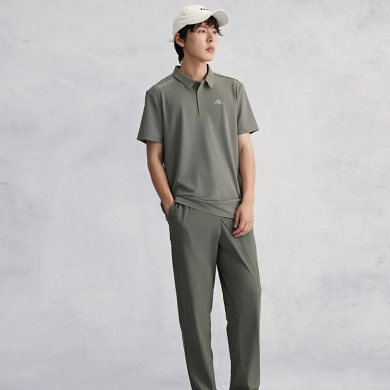 Kappa GARA Series Polo Shirt Men's Gray Green-4