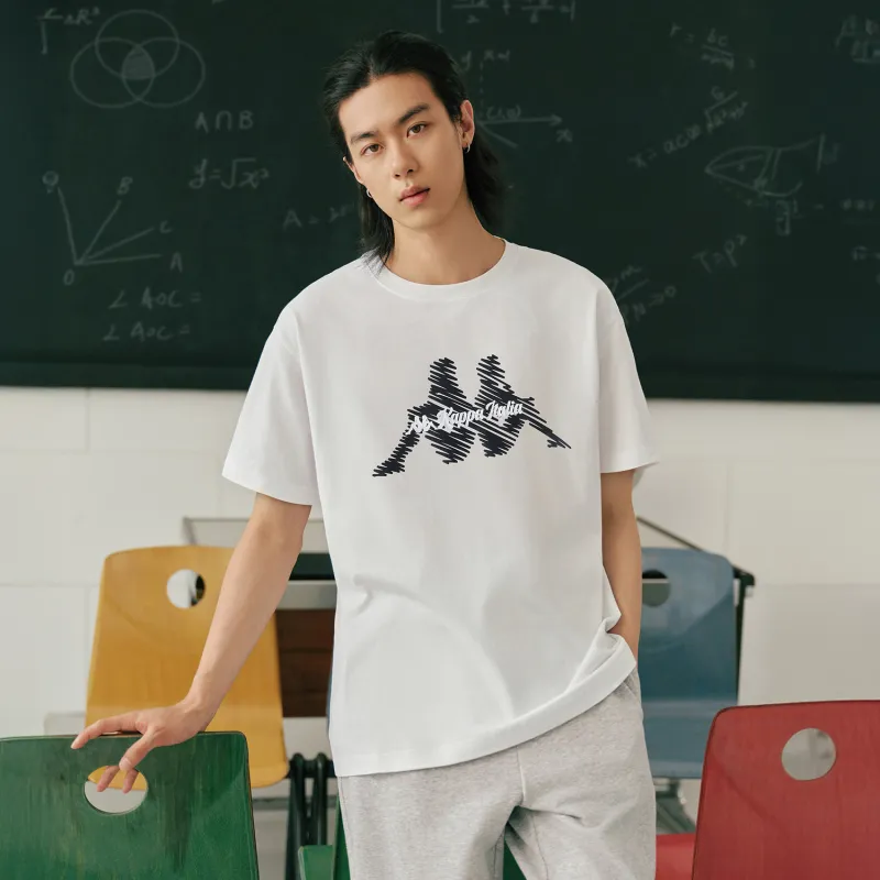 Kappa T Shirts Unisex Korean White 012-2
