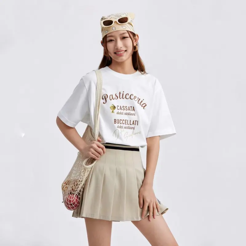 Kappa T Shirt Unisex Korean White-4