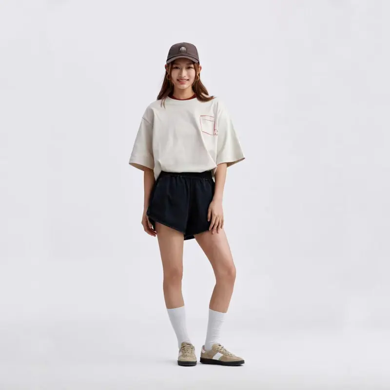 Kappa T Shirt Unisex Malt Beige Brown-4