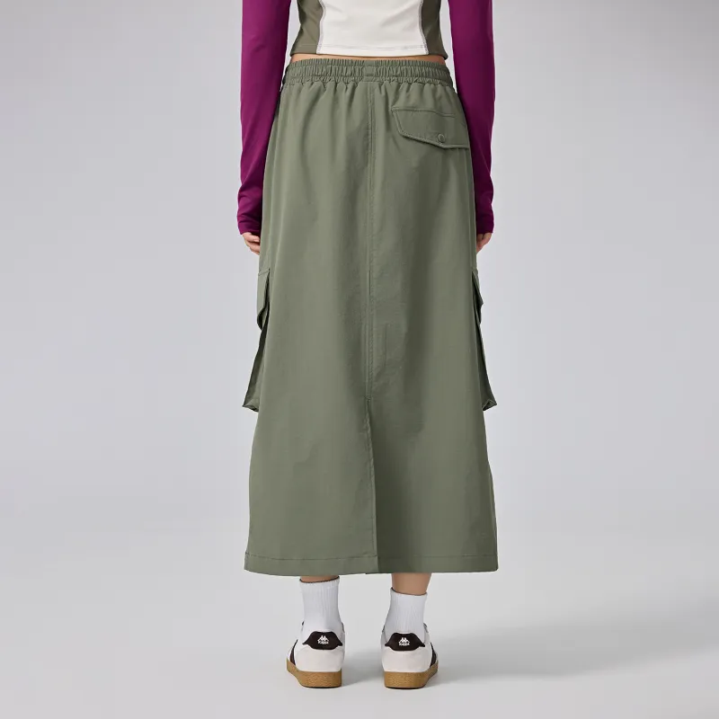 Kappa PLAYER Casual Long Skirts Women's Green-3