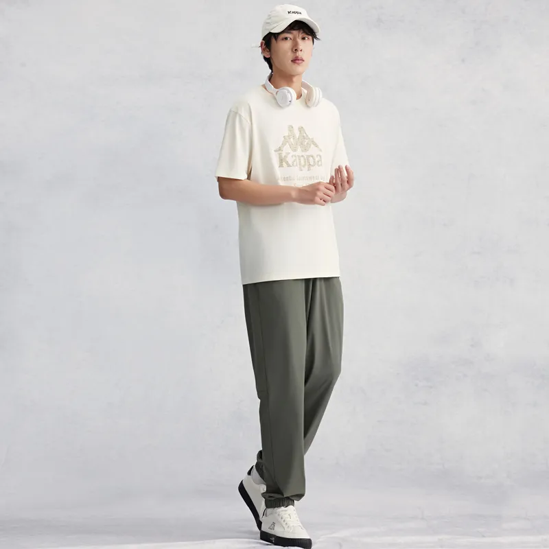 Kappa Knitted Sweatpants Men's Gray Green-4