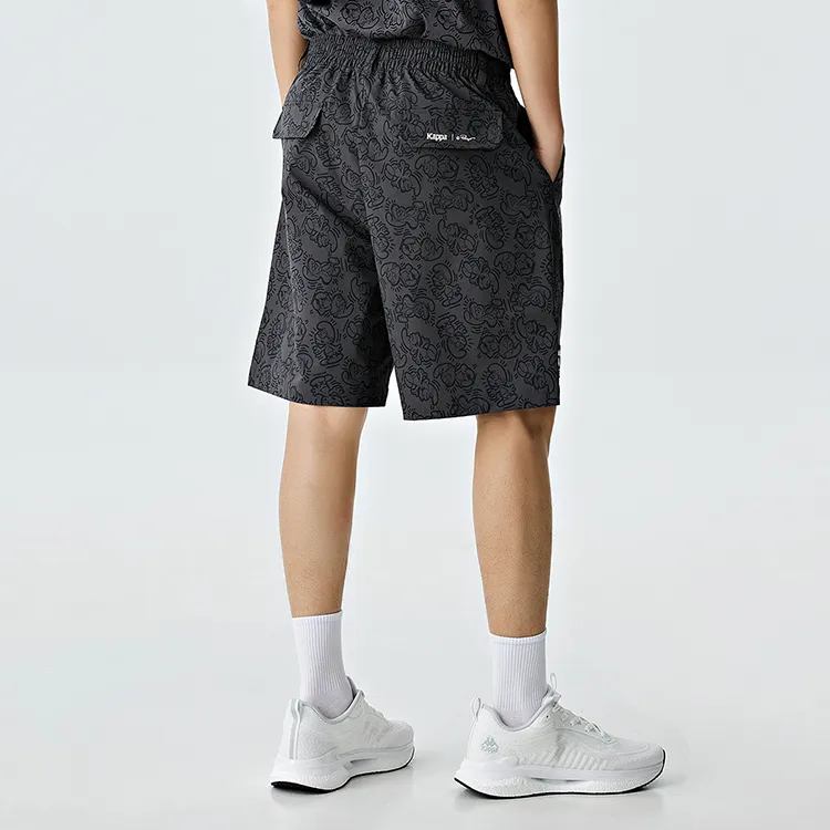Kappa Casual Shorts Men Rebar Gray All Over Print 1107P-3