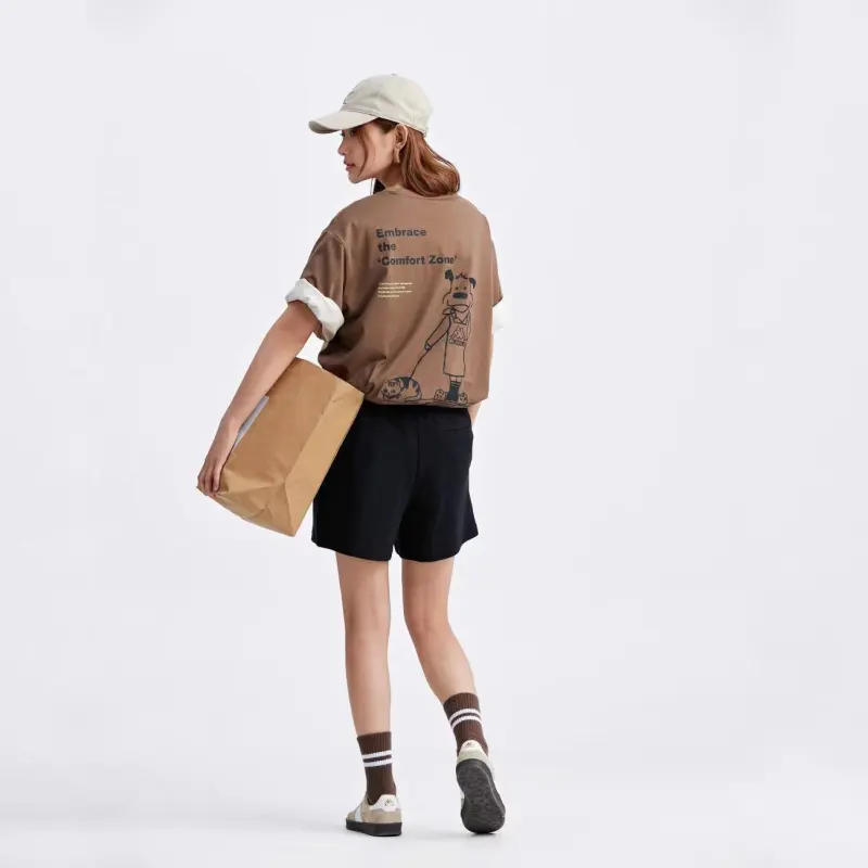 Kappa T Shirts Unisex Coffee Brown 6527-6