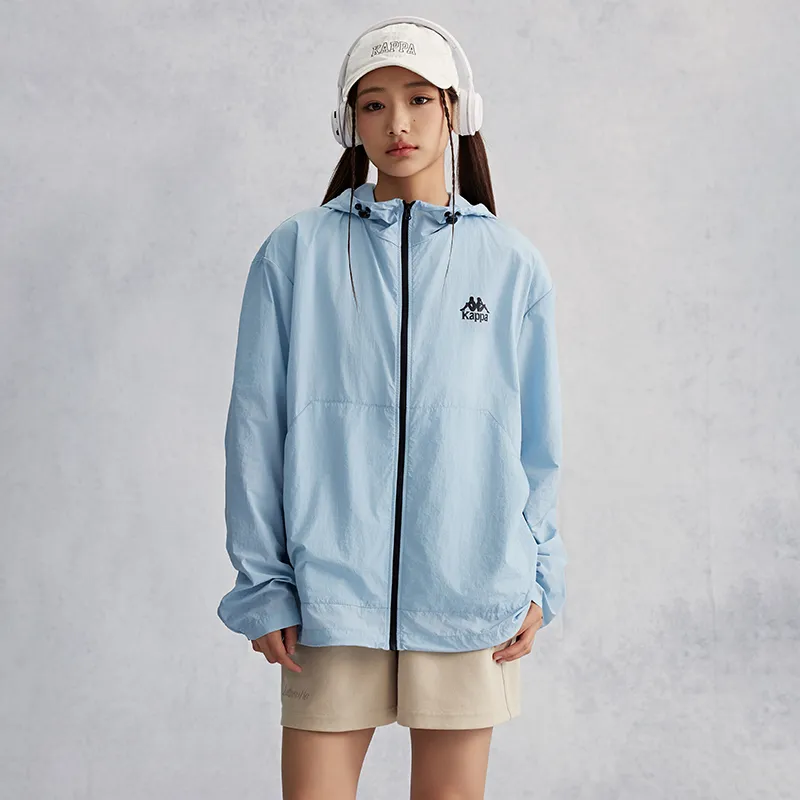 Kappa Summer Sun Protection Clothing Unisex Light Gray Blue-3