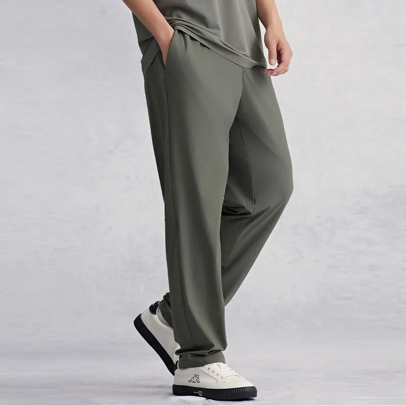 Kappa Knitted Sports Pants Men's Gray Green-3