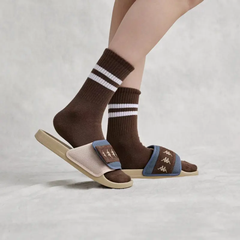 Kappa Slide Slippers Unisex Dusty Blue Gray-8