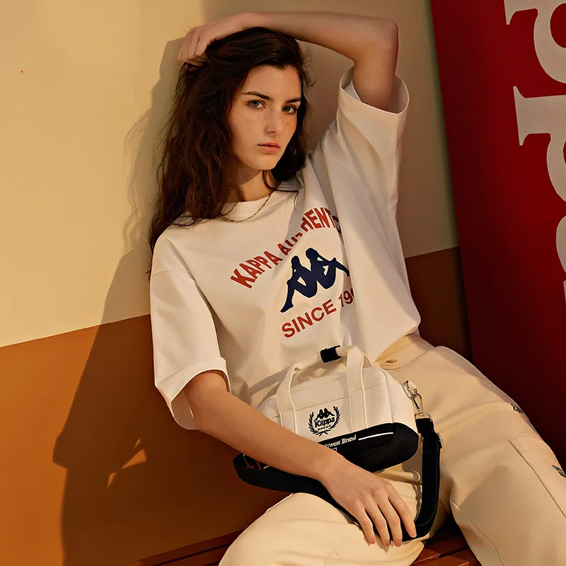 Kappa 1916 Series T Shirt Unisex Korean White-3