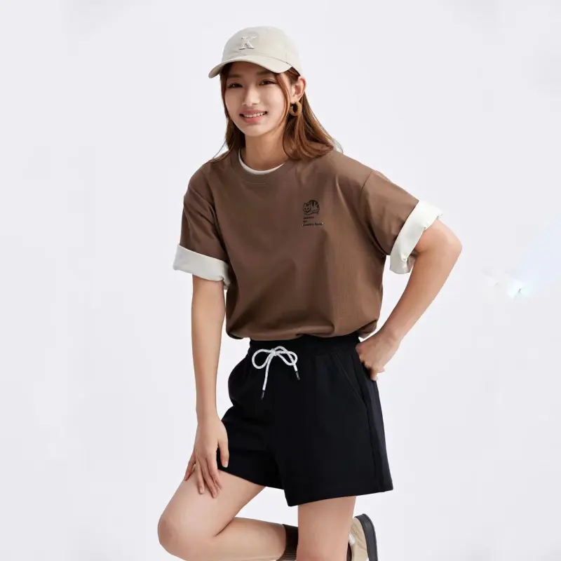 Kappa T Shirts Unisex Coffee Brown 6527-3