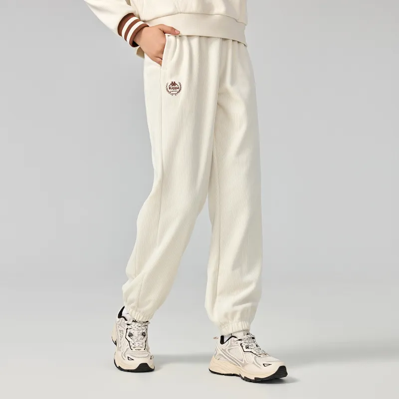 Kappa 1916 Series Knitted Sweatpants Women's White-5