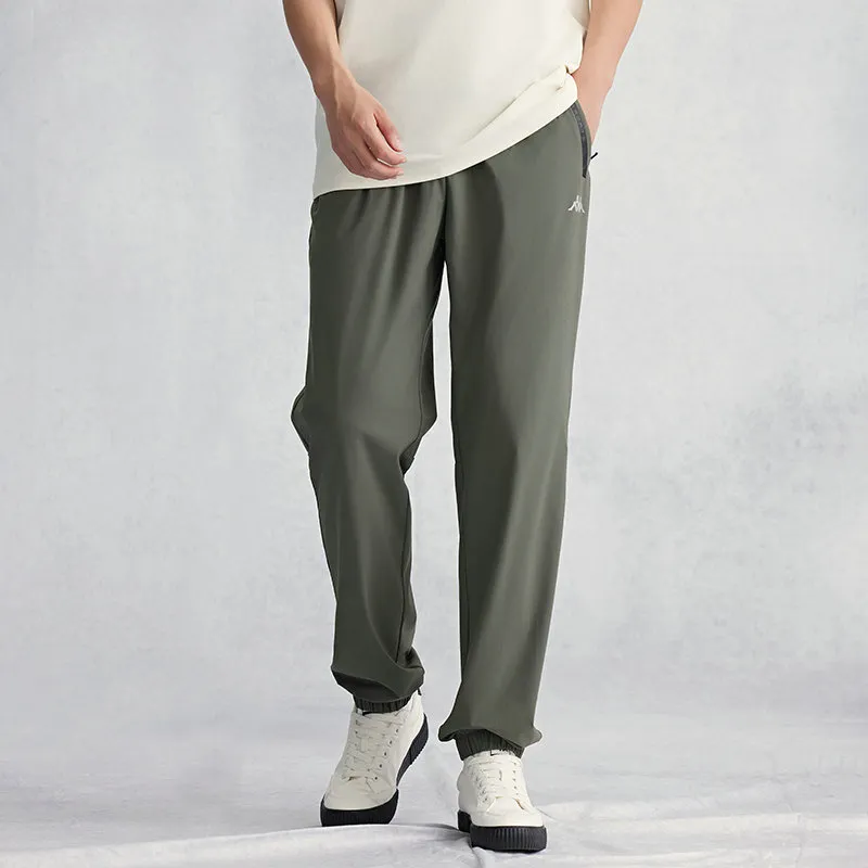 Kappa Knitted Sweatpants Men's Gray Green-3