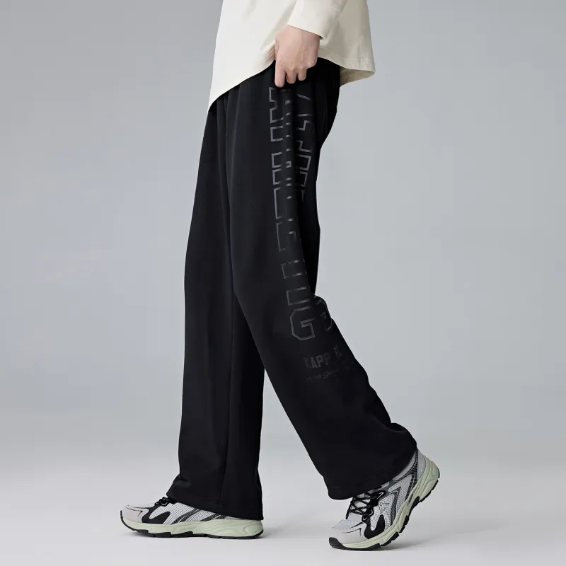 Kappa 1916 Series Knitted Sweatpants Unisex Black-5