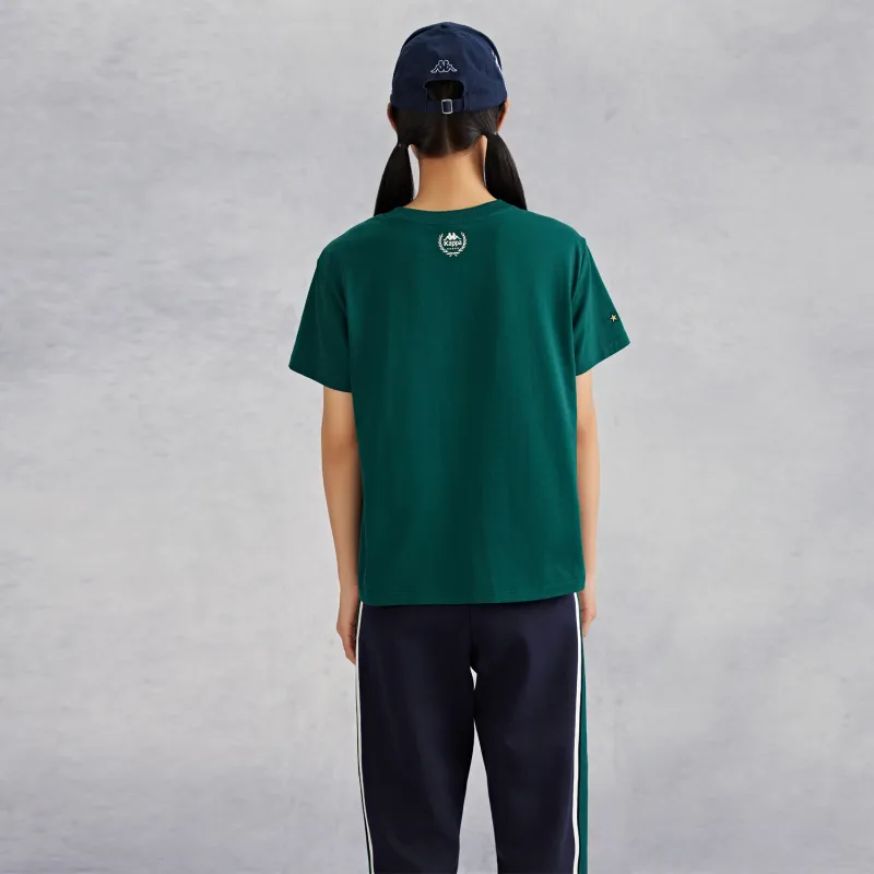 Kappa 1916 Series Summer T Shirt Women's Glass Green-2